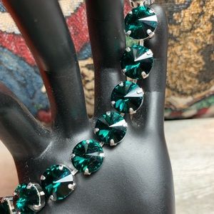 Handmade Swarovski “Emerald Rivoli” Bracelet